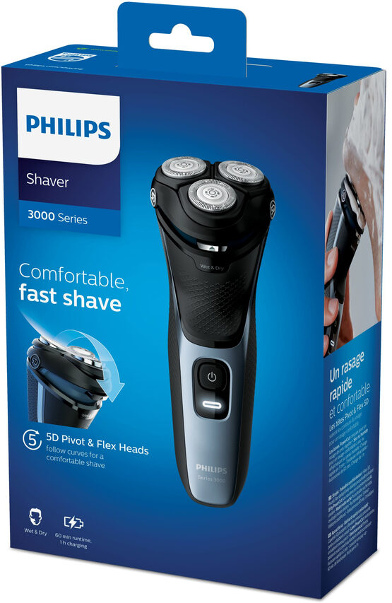Philips 3000 series Shaver series 3000 S3133/51 Rasoio elettrico Wet & Dry, Serie 3000