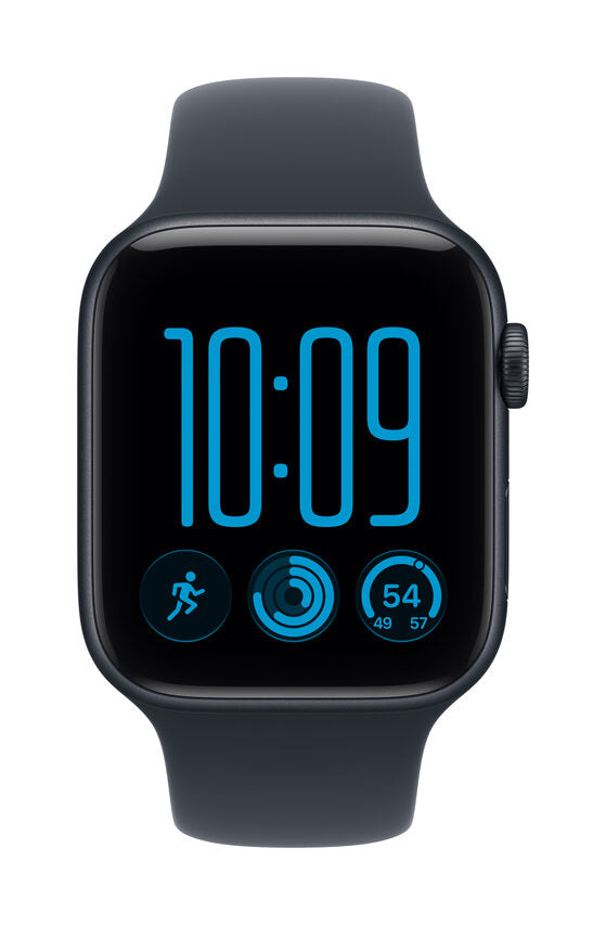 Apple Watch SE (3nd generation) SE 3 GPS, Cassa 44 mm in alluminio mezzanotte con Cinturino Sport blu marino - M/L