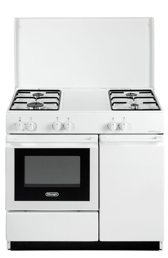 De Longhi SEW8540 N EDM Cucina a gas Libera installazione 86cm 4 fuochi 0.91kWh con forno elettrico 40l Classe B Bianco [SEW 8540 N EDM]