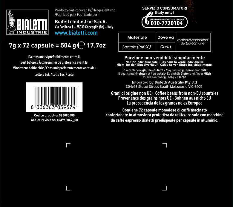 Bialette Capsule Napoli 72 Pezzi