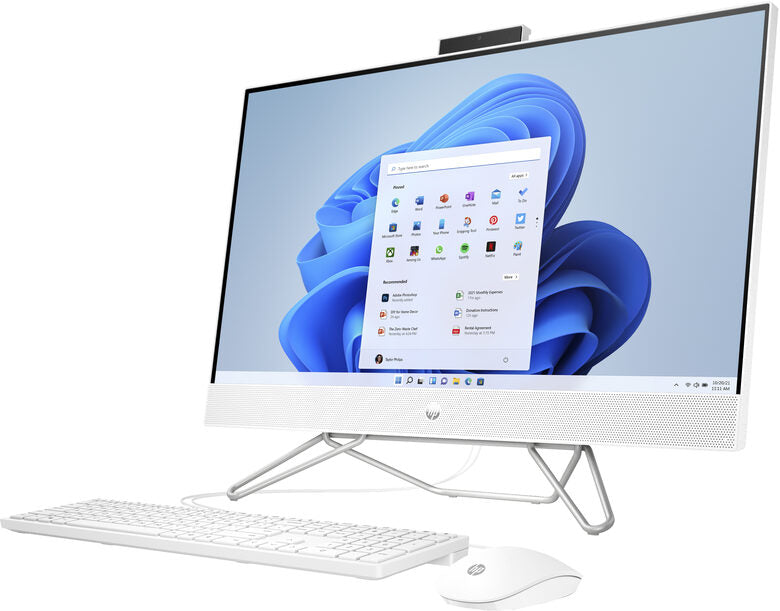 HP 27-cb1034nl Intel® Core™ i5 i5-1235U 68,6 cm (27") 1920 x 1080 Pixel PC All-in-one 8 GB DDR4-SDRAM 512 GB SSD Windows 11 Home Wi-Fi 6 (802.11ax) Bianco