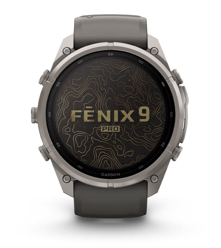 Garmin fēnix 9 Pro 3,56 cm (1.4") AMOLED 47 mm Digitale 454 x 454 Pixel Touch screen Titanio Wi-Fi GPS (satellitare)