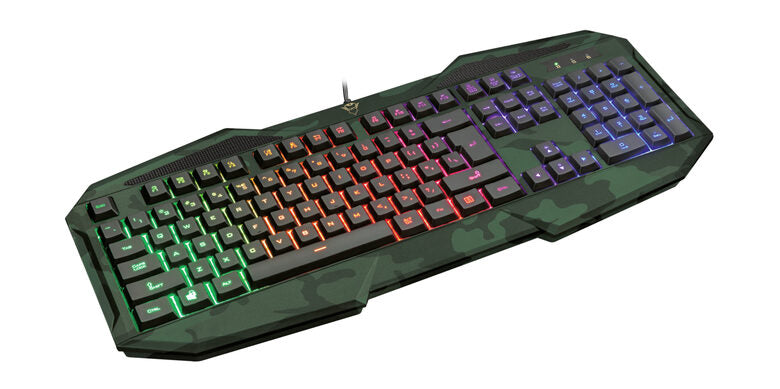 Trust GXT 830-RW-C tastiera USB QWERTY Italiano Nero, Verde