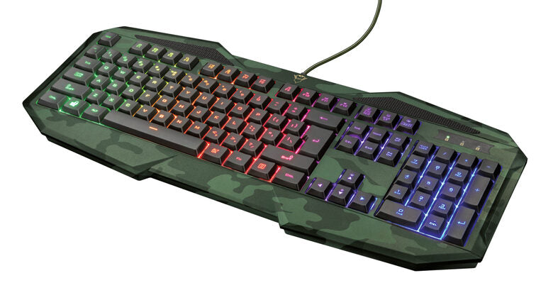 Trust GXT 830-RW-C tastiera USB QWERTY Italiano Nero, Verde