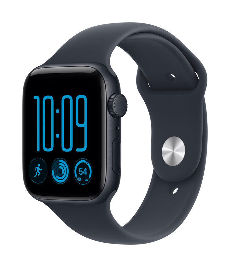 Apple Watch SE (3nd generation) SE 3 GPS, Cassa 44 mm in alluminio mezzanotte con Cinturino Sport blu marino - M/L