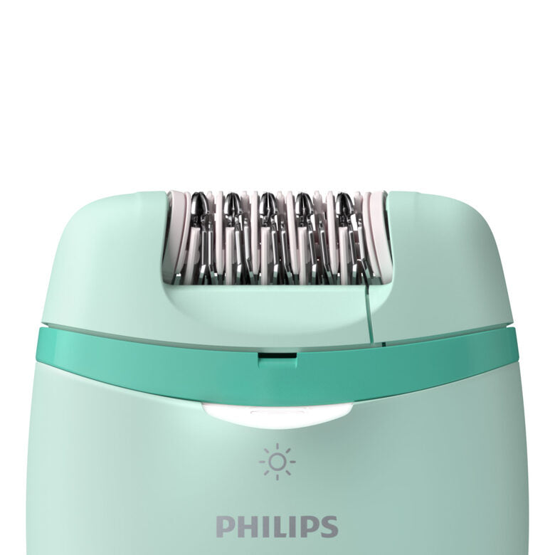 Philips Satinelle Essential Epilatore compatto con filo e Opti-light