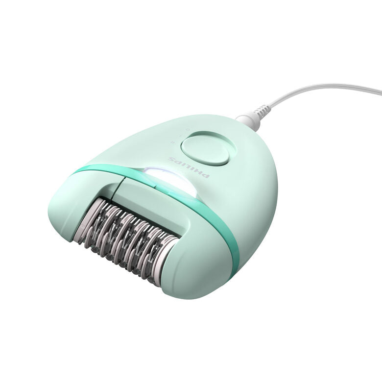 Philips Satinelle Essential Epilatore compatto con filo e Opti-light