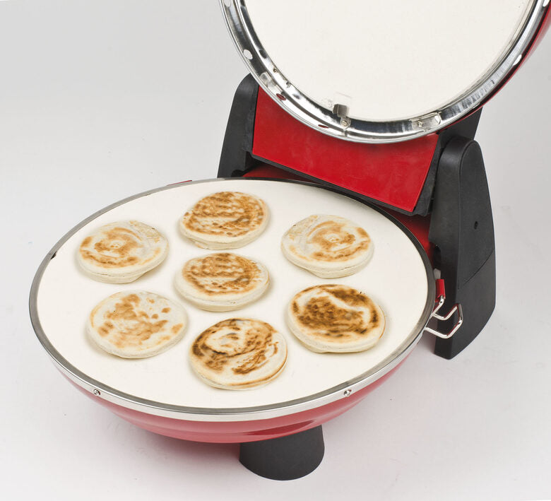 G3 Ferrari G10032 Pizzeria Snack Napoletana Forno Pizza Plus Evo, Doppia Pietra Refrattaria, Diametro 31 cm, 1200 W, Palette e ricettario inclusi, Rosso
