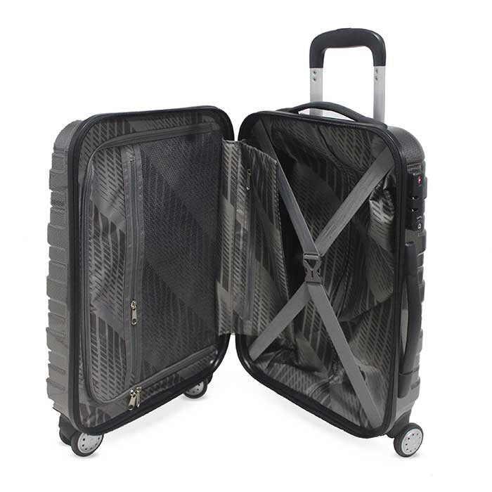 Smartway BAG-KITA9373 Set di valigie Grigio Acrilonitrile butadiene stirene (ABS), Poliestere