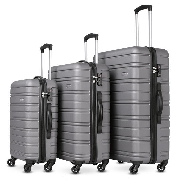 Smartway BAG-KITA9373 Set di valigie Grigio Acrilonitrile butadiene stirene (ABS), Poliestere