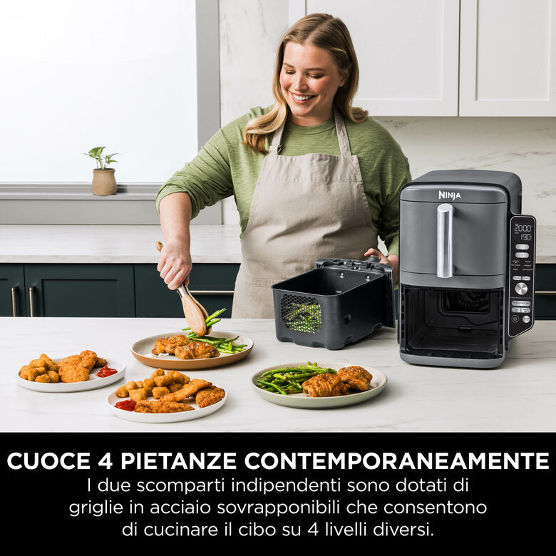 Ninja Friggitrice ad aria Double Stack XL da 9,5 L SL400EU
