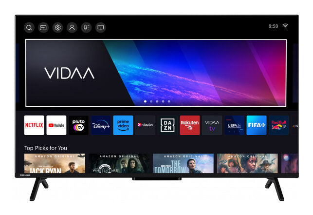 Toshiba 43QV2463DA Televisore QLED 109,2 cm (43") 4K Ultra HD Smart TV Wi-Fi Nero 250 cd/m²