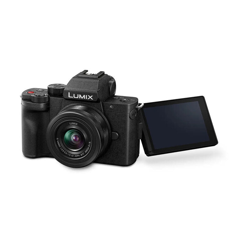 Fotocamera Panasonic Lumix DC-G100DKEGK Fotocamera DC-G100D + Obiettivo H-FS 12-32 Nero [DC-G100DKEGK]
