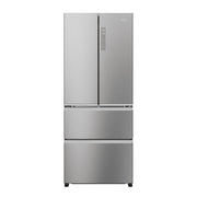 Haier HFR3718ENMM FD 70 Serie 3 Frigorifero Combinato A Libera Installazione, No Frost, Display, Classe E, Acciaio Inox