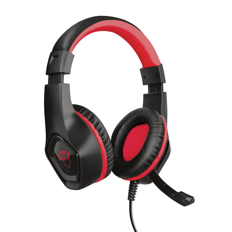 Trust GXT 404R Rana Auricolare Cablato A Padiglione Giocare Nero, Rosso