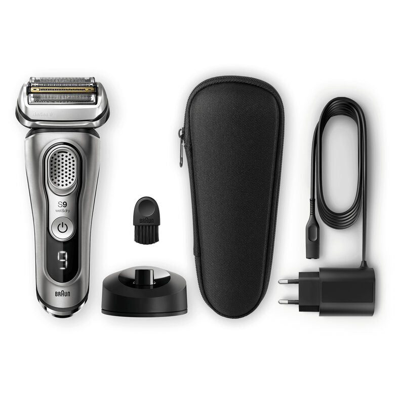 Braun Series 9 9325s Rasoio Barba Elettrico Di Ultima Generazione, Base Di Ricarica, Custodia In Tessuto, Grafite