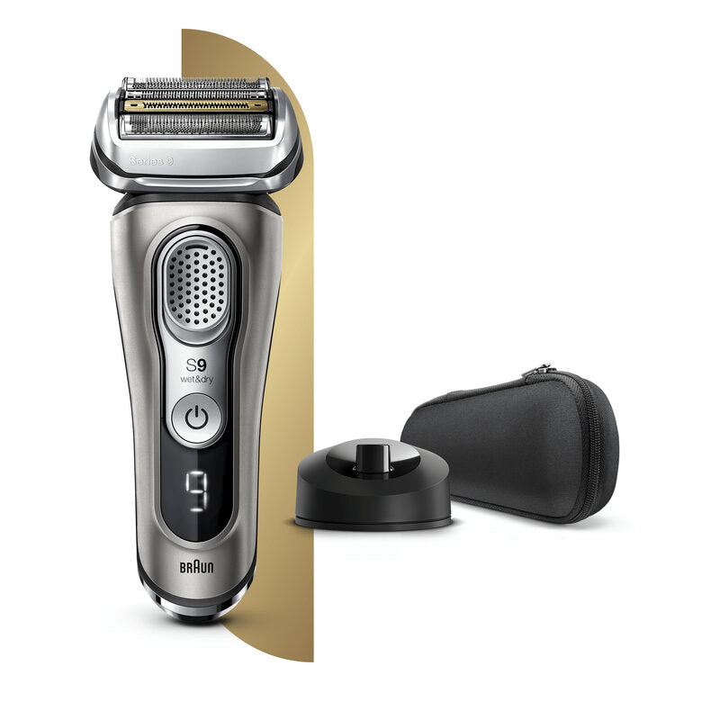 Braun Series 9 9325s Rasoio Barba Elettrico Di Ultima Generazione, Base Di Ricarica, Custodia In Tessuto, Grafite