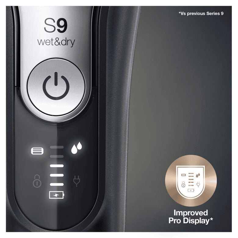 Braun Series 9 9360cc Rasoio Barba Elettrico, Stazione Di Pulizia Clean&Charge, Nero