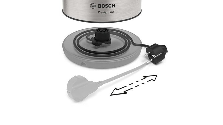 Bosch TWK3P420 bollitore elettrico 1,7 L 2400 W Nero, Acciaio inossidabile