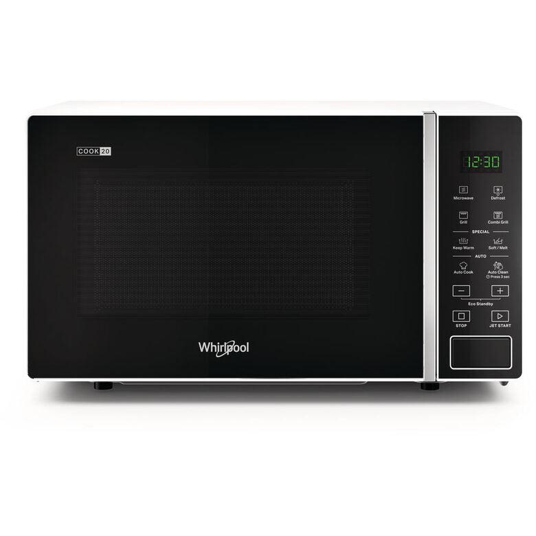 Whirlpool MWP 203 W Superficie piana Microonde con grill 20 L 700 W Nero, Bianco