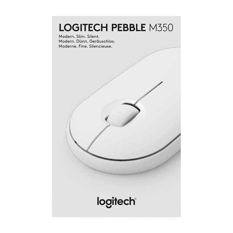 Logitech Pebble M350 mouse Ambidestro Wireless a RF + Bluetooth Ottico 1000 DPI