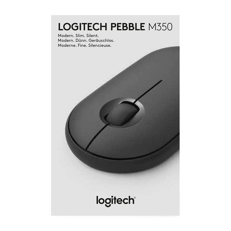 Logitech Pebble M350 mouse Ambidestro Wireless a RF + Bluetooth Ottico 1000 DPI