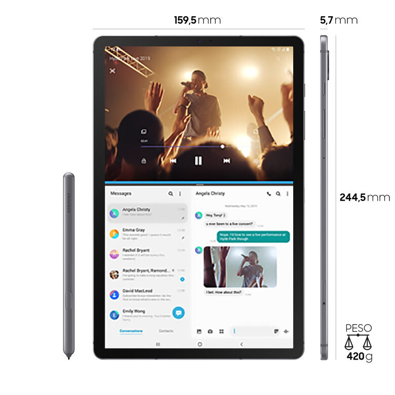 Samsung Galaxy Tab S6 , Grey, 10.5", Wi-Fi/LTE, 128GB