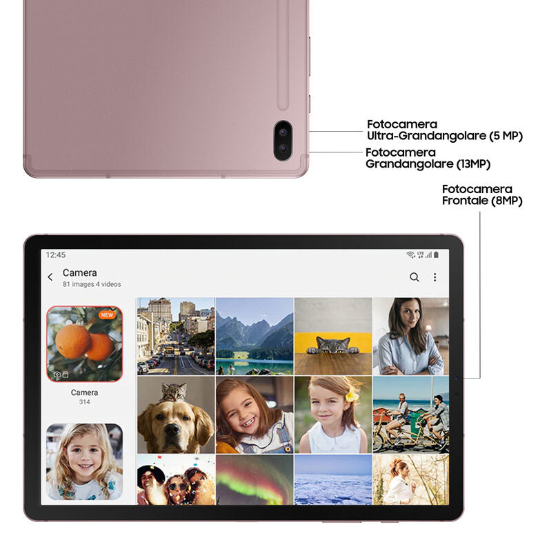 Samsung Galaxy Tab S6 , Rose Blush, 10.5", Wi-Fi/LTE, 128GB