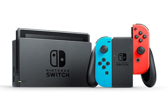 Nintendo Switch V2 2019 console da gioco portatile 15,8 cm (6.2") 32 GB Wi-Fi Nero, Blu, Rosso