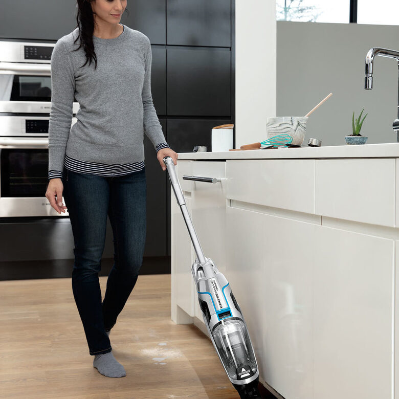 Bissell Crosswave Cordless Senza sacchetto Blu, Argento