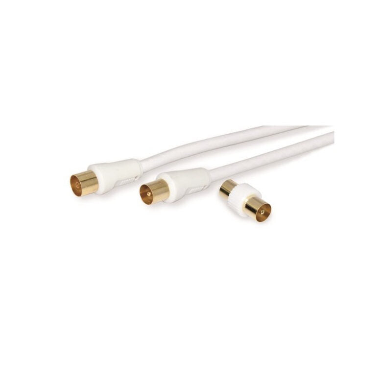 nuovaVideosuono 9/52 W cavo coassiale 2 m IEC 9.5mm Bianco