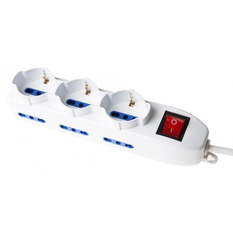 nuovaVideosuono 30/27 prolunghe e multiple 1,5 m 9 presa(e) AC Interno Bianco