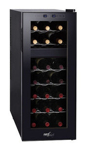 Melchioni Vermentino Dual 21 Cantinetta termoelettrica Libera installazione Nero 21 bottiglia/bottiglie