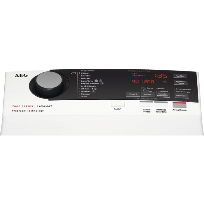 AEG L7TBE722 lavatrice Caricamento dall'alto 7 kg 1200 Giri/min E Bianco
