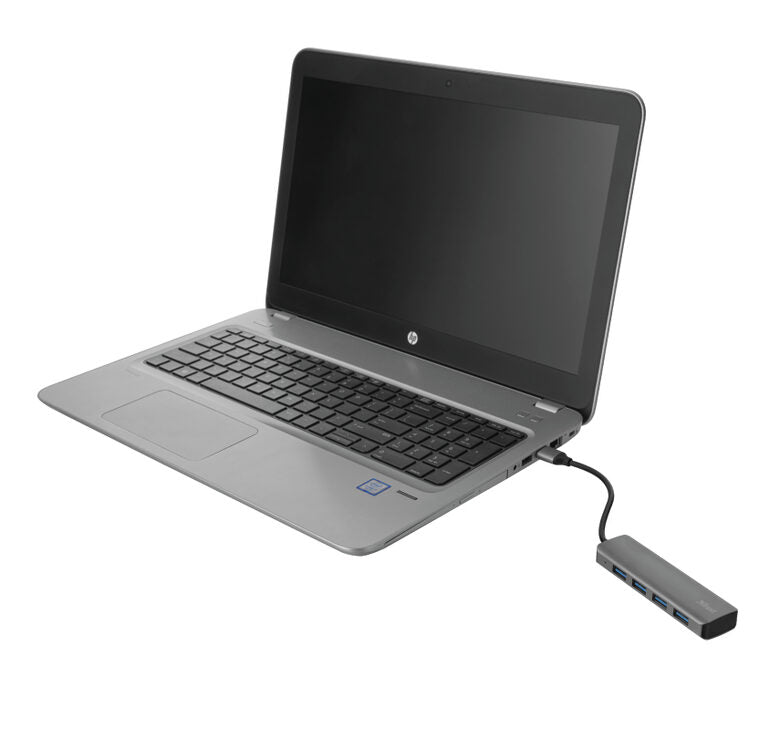 Trust Halyx Aluminium 4-Port USB 3.2 Hub Grigio