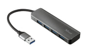 Trust Halyx Aluminium 4-Port USB 3.2 Hub Grigio