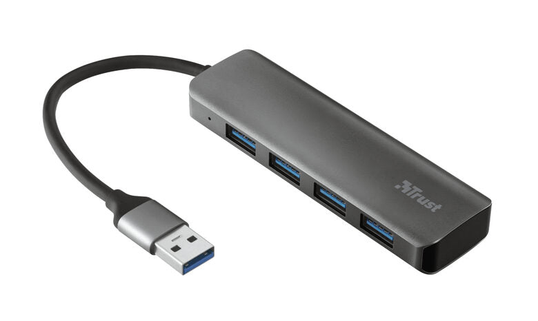 Trust Halyx Aluminium 4-Port USB 3.2 Hub Grigio