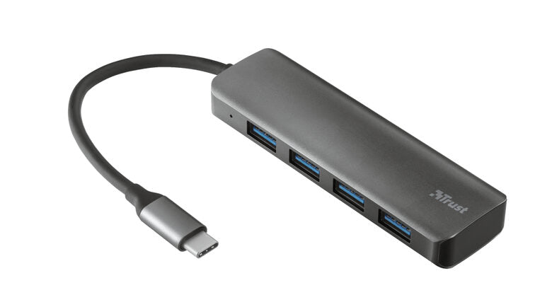 Trust 23328 hub di interfaccia USB 3.2 Gen 1 (3.1 Gen 1) Type-A 5000 Mbit/s Grigio