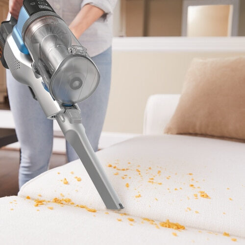 Black & Decker BHFEV362D scopa elettrica Senza sacchetto 0,75 L Blu, Titanio