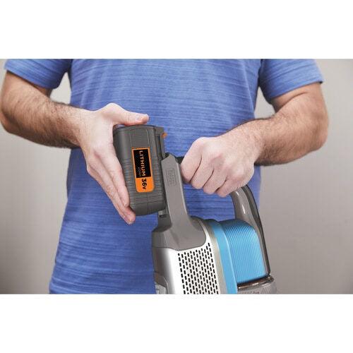 Black & Decker BHFEV362D scopa elettrica Senza sacchetto 0,75 L Blu, Titanio