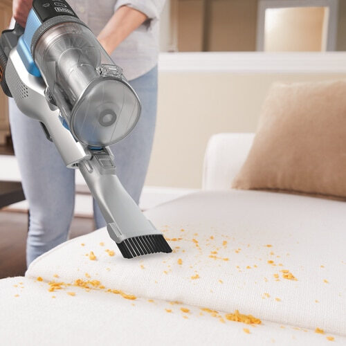 Black & Decker BHFEV362D scopa elettrica Senza sacchetto 0,75 L Blu, Titanio
