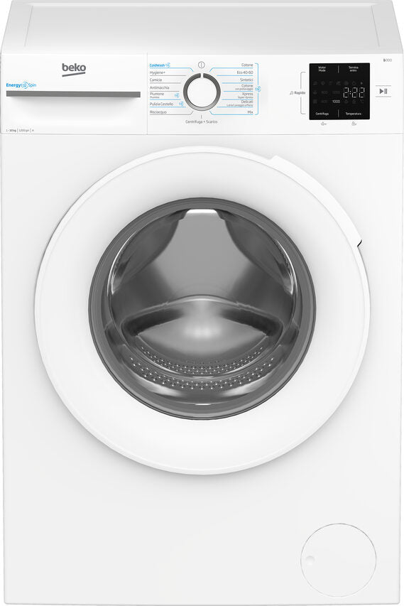 Beko BMWU31021W B300 Lavatrice A Libera Installazione 10 Kg, 1200 Giri, EnergySpin, AutoClean, Classe A, Bianco