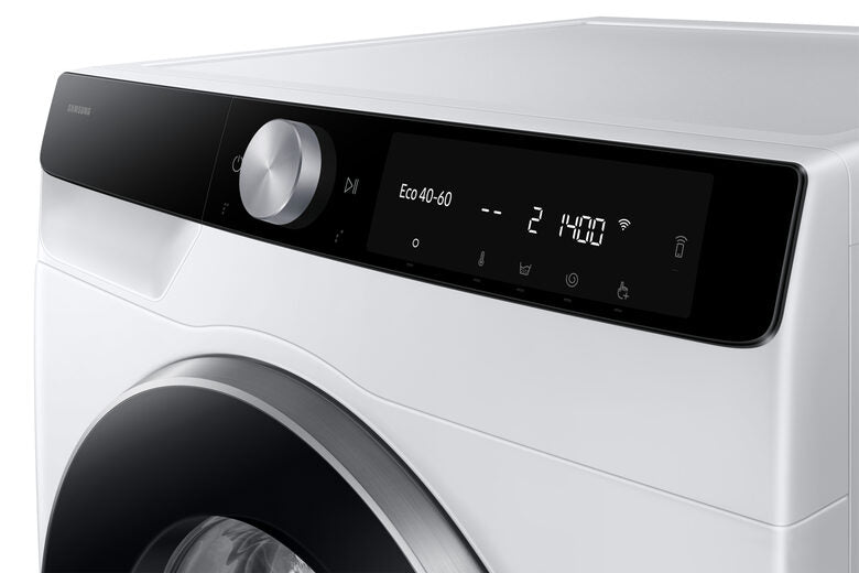 Samsung WW90DG6U85LKU3 Lavatrice A Libera Installazione 9 Kg, 1400 Giri, AI Control, AI Ecobubble™, AI Wash, Classe A-10%, Bianco