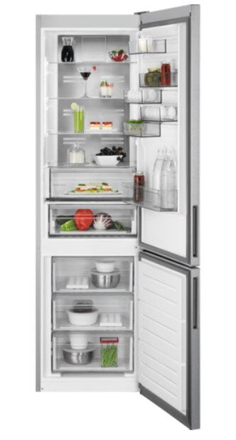AEG RCB736E7MX frigorifero con congelatore Libera installazione 367 L E Acciaio inossidabile