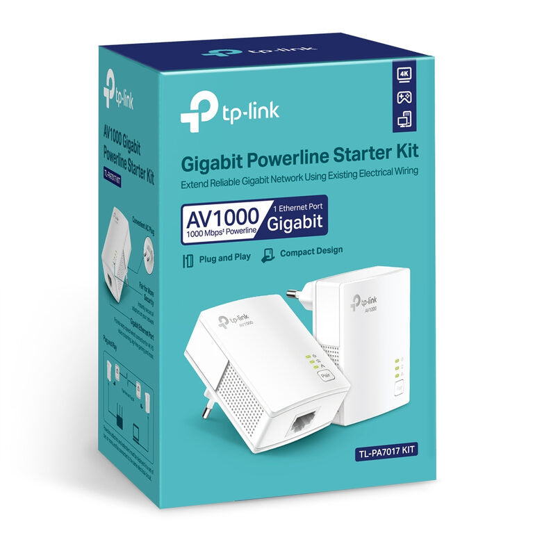 TP-LINK TL-PA7017 KIT 1000 Mbit/s Collegamento ethernet LAN Bianco 2 pz