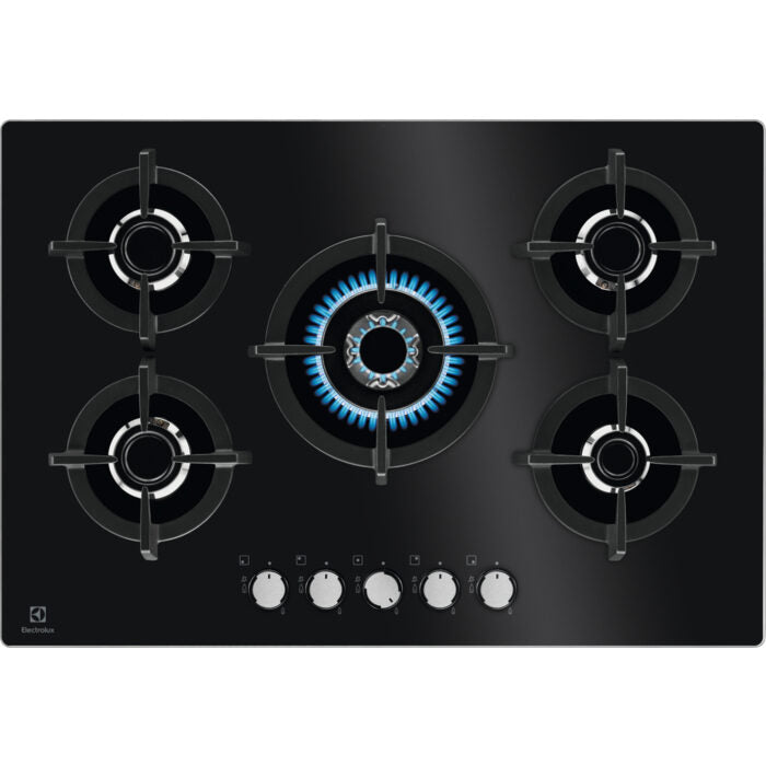 Electrolux EGG7537K Nero Da incasso 75 cm Gas 5 Fornello(i)