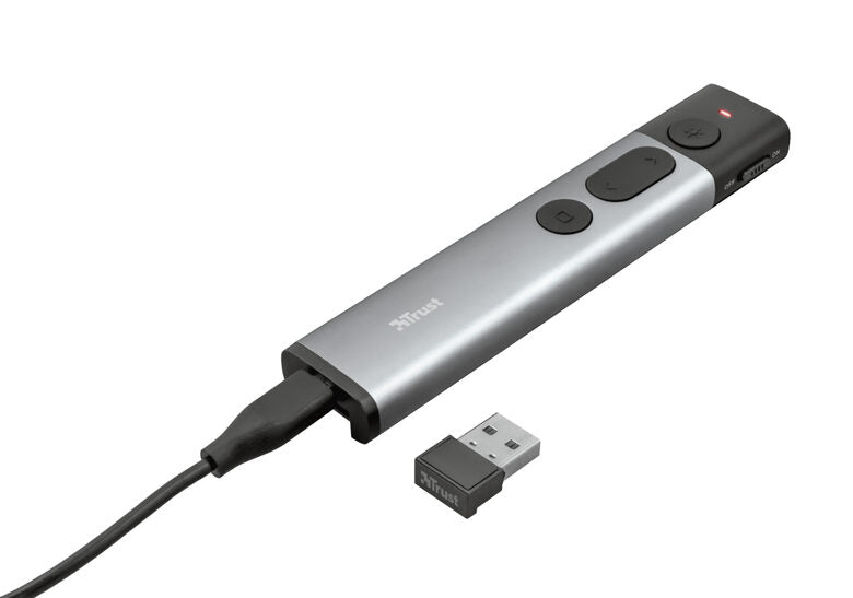Trust Kazun puntatore wireless RF Alluminio, Nero