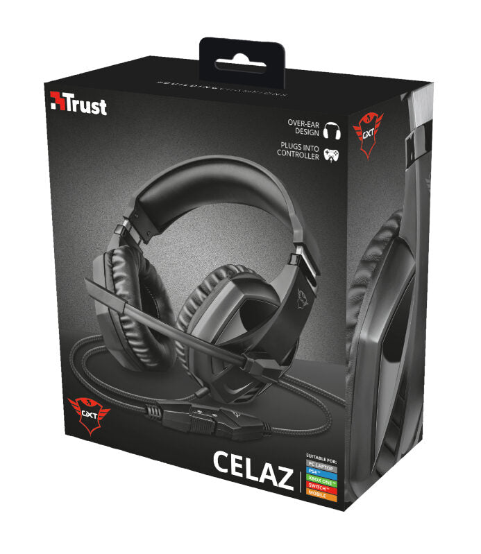 Trust GXT 412 Celaz Auricolare Cablato A Padiglione Giocare Nero