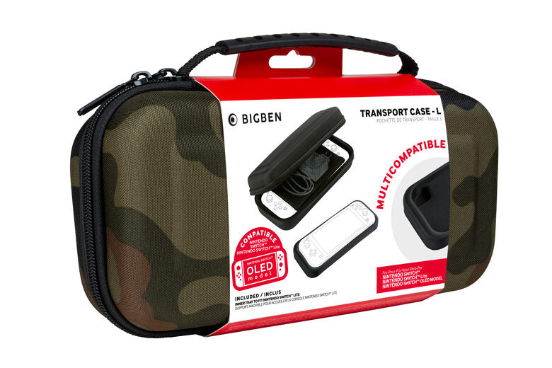 Bigben Interactive SWITCHPOUCHCAMO custodia per console portatile Custodia a sacchetto Nintendo Mimetico, Verde