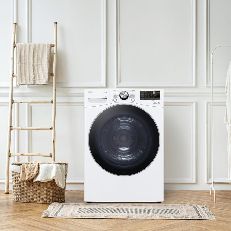 LG RH18U8AVCW Asciugatrice A Libera Installazione 18 Kg, Pompa Di Calore, Dual Inverter, Motore Direct Drive, AI Dry, Wi-Fi, Classe D, Bianca